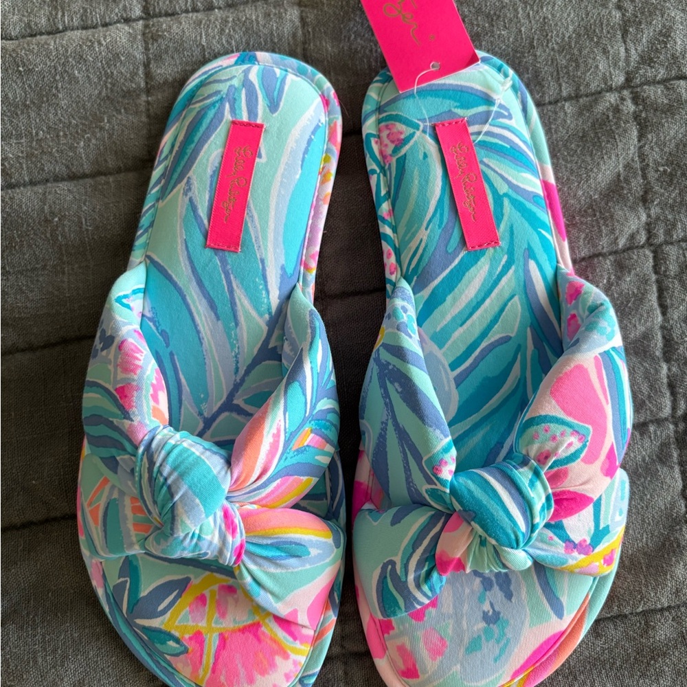 Lilly Pulitzer Multicolor Tropical Sandals/slippers - Picture 3 of 5